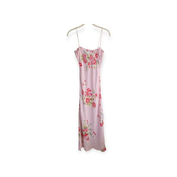 1990s Le Château Pink Floral Slip Dress XS Vintage Pastel Cottagecore Romantic - Picture 3 of 9